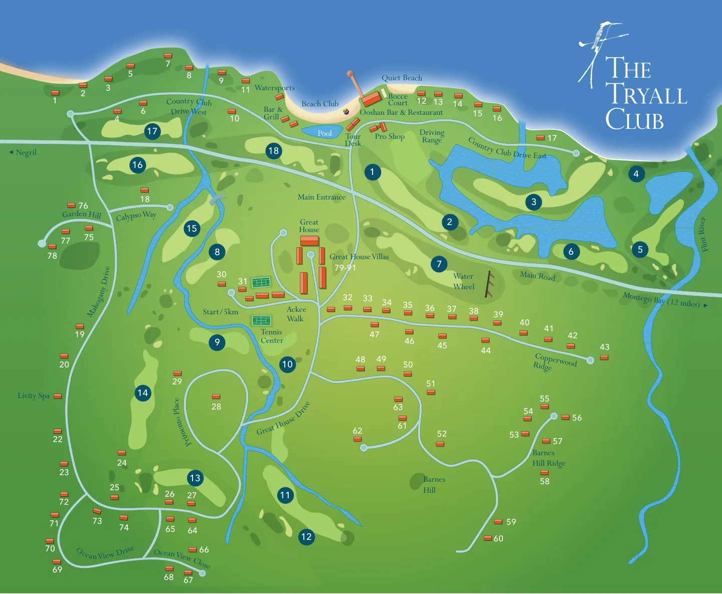Map of the Tryall Club estate